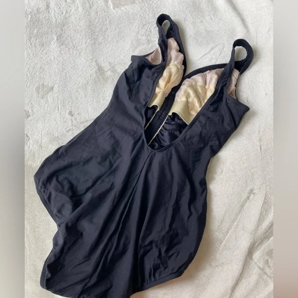 Vintage Black One Piece Swimsuit - Picture 3 of 9
